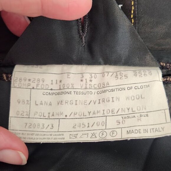 Lubiam Men's Virgin Wool Sports Coat Blazer Size 50R - Picture 7 of 7